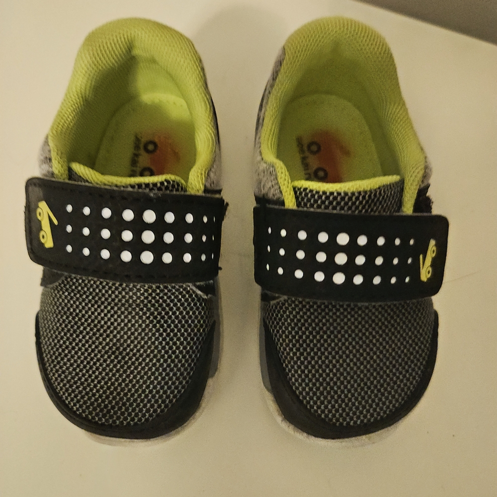 See Kai Run Black and Neon Green Baby Shoes